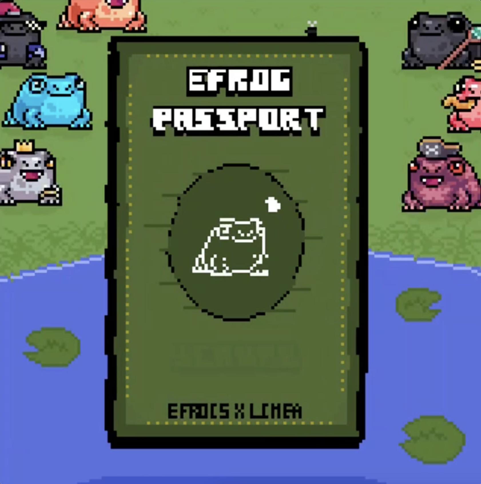 Passport from Efrogs, Linea’s OG PFP collection. The passport certifies you as a citizen of the Linea Pond and grants special access to the Ethereum Frog CROAK chamber. Photo: Efrogs. Courtesy: Efrogs.